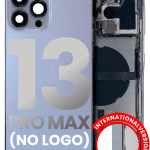 Iphone 13 Pro Max ile Uyumlu Küçük Bileşenler Önceden Takılmış Arka Muhafaza Logo Yok Plus Uluslararası Sürüm Sierra Mavisi ile Uyumlu