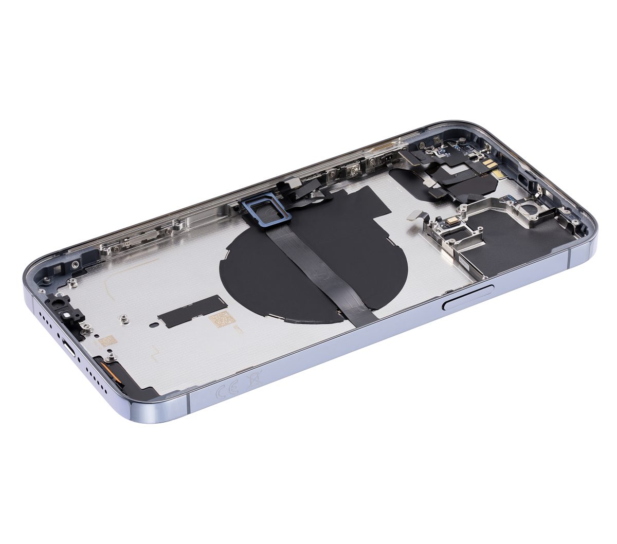 Iphone 13 Pro Max ile Uyumlu Küçük Bileşenler Önceden Takılmış Arka Muhafaza Logo Yok Plus Uluslararası Sürüm Sierra Mavisi ile Uyumlu - Görsel 5