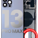 Iphone 13 Pro Max ile Uyumlu Küçük Bileşenler Önceden Takılmış Arka Muhafaza Uluslararası Sürüm ile Uyumlu Kullanılmış  Çekme: Sınıf A Sierra Mavisi