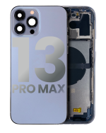 Iphone 13 Pro Max ile Uyumlu Küçük Bileşenler Önceden Takılmış Arka Muhafaza Uluslararası Sürüm ile Uyumlu Kullanılmış  Çekme:  Sierra Mavisi - Görsel 2