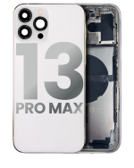 Iphone 13 Pro Max ile Uyumlu Küçük Bileşenler Önceden Takılmış Arka Muhafaza Uluslararası Sürüm ile Uyumlu Kullanılmış  Çekme:  Gümüş - Görsel 3