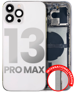 Iphone 13 Pro Max ile Uyumlu Küçük Bileşenler Önceden Takılmış Arka Muhafaza Uluslararası Sürüm ile Uyumlu Kullanılmış  Çekme:  Gümüş - Görsel 5