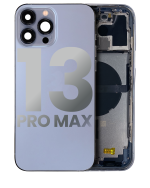Iphone 13 Pro Max ile Uyumlu Küçük Bileşenler Önceden Takılmış Arka Muhafaza Uluslararası Sürüm ile Uyumlu Kullanılmış  Çekme:  Sierra Mavisi - Görsel 2