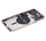 Iphone 13 Pro Max ile Uyumlu Küçük Bileşenler Önceden Takılmış Arka Muhafaza ile Uyumlu Logo Yok Plus Uluslararası Sürüm Gold - Görsel 5