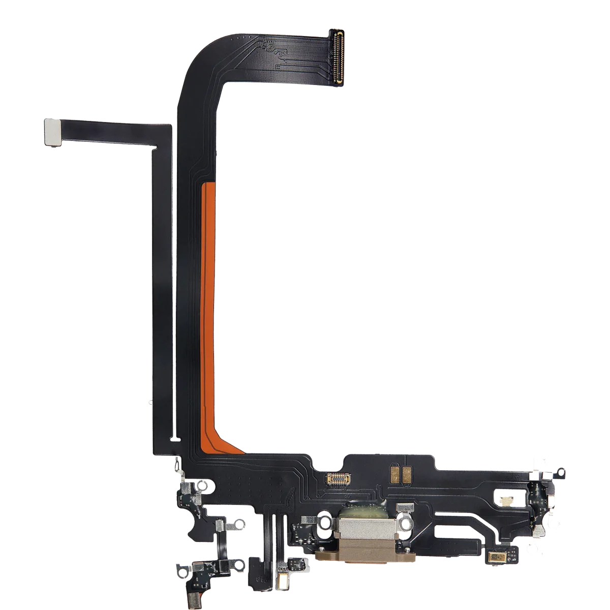 Iphone 13 Pro Max ile Uyumlu Şarj Portu Esnek Kablosu Aftermarket Plus Gold ile Uyumlu