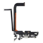 Iphone 13 Pro Max ile Uyumlu Şarj Portu Esnek Kablosu Plus Gümüş ile Uyumlu