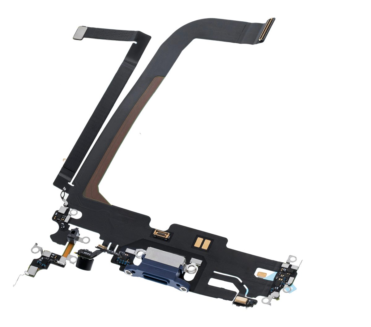 Iphone 13 Pro Max ile Uyumlu Şarj Portu Esnek Kablosu Premium Sierra Blue ile Uyumlu - Görsel 3