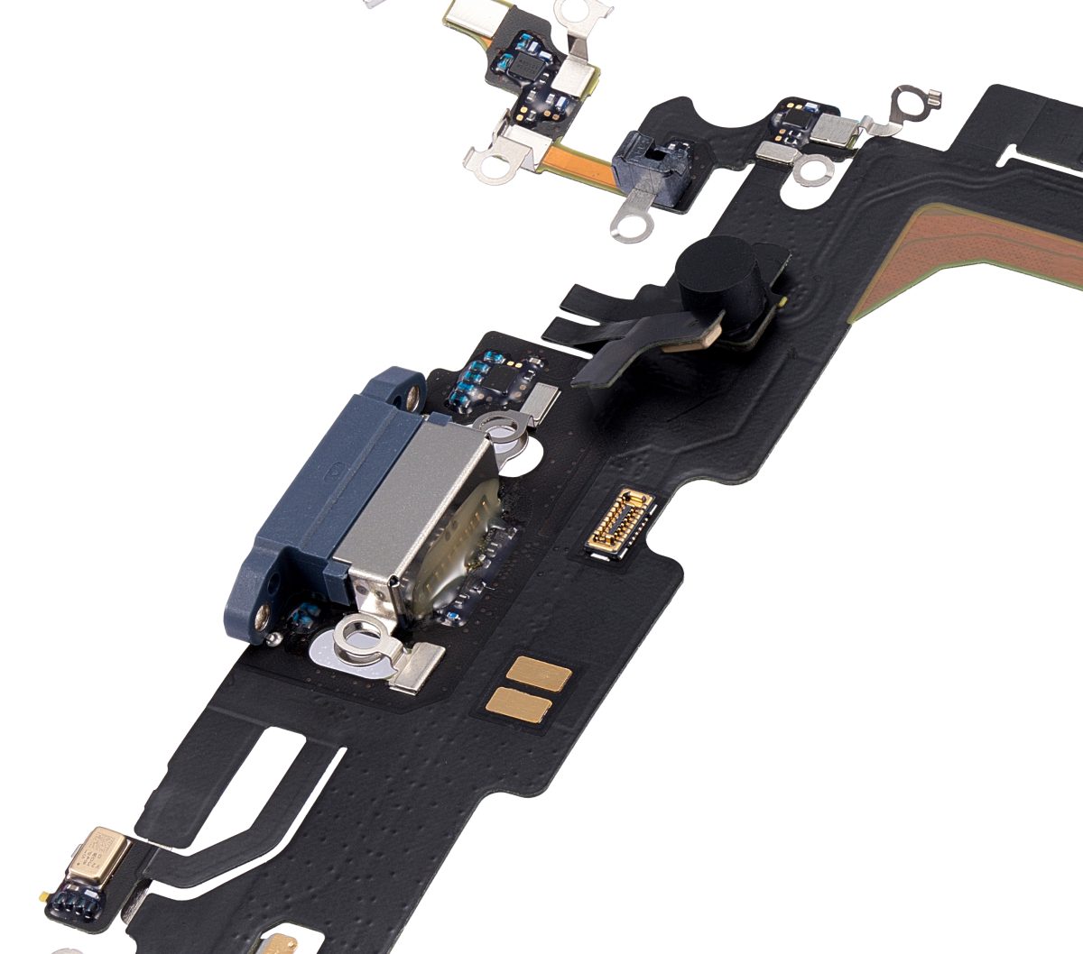 Iphone 13 Pro Max ile Uyumlu Şarj Portu Esnek Kablosu ile Uyumlu Kullanılmış  Çekme Sierra Mavisi - Görsel 5