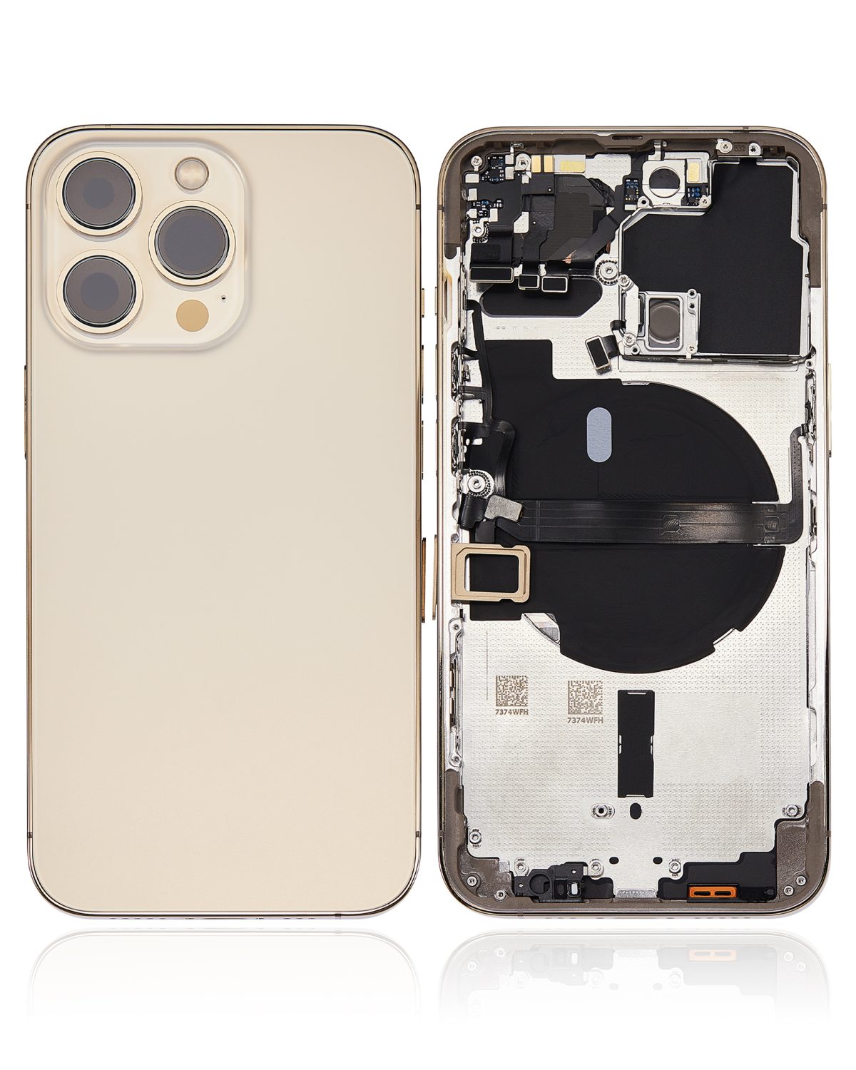 Iphone 13 Pro ile Uyumlu Kasa Bileşenler Önceden Takılmış Uluslararası Sürüm Gold ile Uyumlu Kasa - Görsel 1