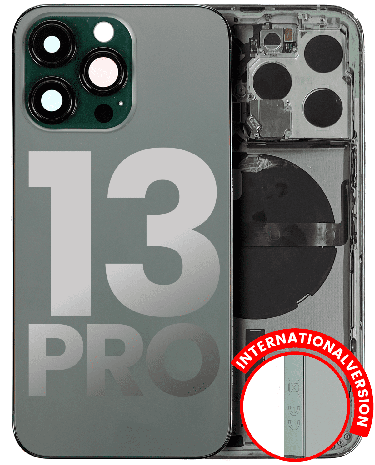Iphone 13 Pro ile Uyumlu Kasa Bileşenler Önceden Takılmış Uluslararası Sürüm ile Uyumlu Kasa  Alpine Green