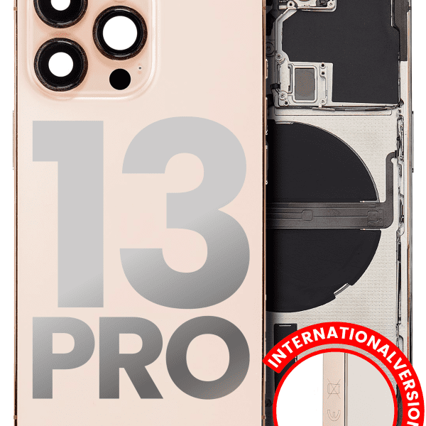 Iphone 13 Pro ile Uyumlu Kasa Bileşenler Önceden Takılmış Uluslararası Sürüm ile Uyumlu Kasa  Gold