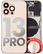 Iphone 13 Pro ile Uyumlu Kasa Bileşenler Önceden Takılmış Uluslararası Sürüm ile Uyumlu Kasa Kasa Gold - Görsel 5
