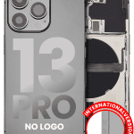 Iphone 13 Pro ile Uyumlu Küçük Bileşenler Önceden Takılmış Arka Muhafaza Logo Yok Plus Uluslararası Sürüm Grafit ile Uyumlu