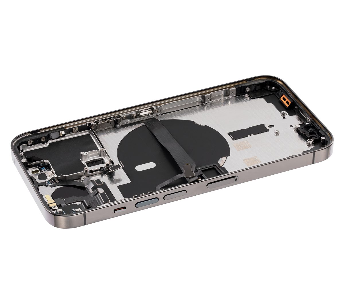 Iphone 13 Pro ile Uyumlu Küçük Bileşenler Önceden Takılmış Arka Muhafaza Logo Yok Plus Uluslararası Sürüm Grafit ile Uyumlu - Görsel 5