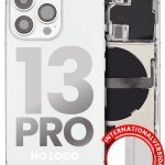 Iphone 13 Pro ile Uyumlu Küçük Bileşenler Önceden Takılmış Arka Muhafaza Logo Yok Plus Uluslararası Sürüm Gümüş ile Uyumlu