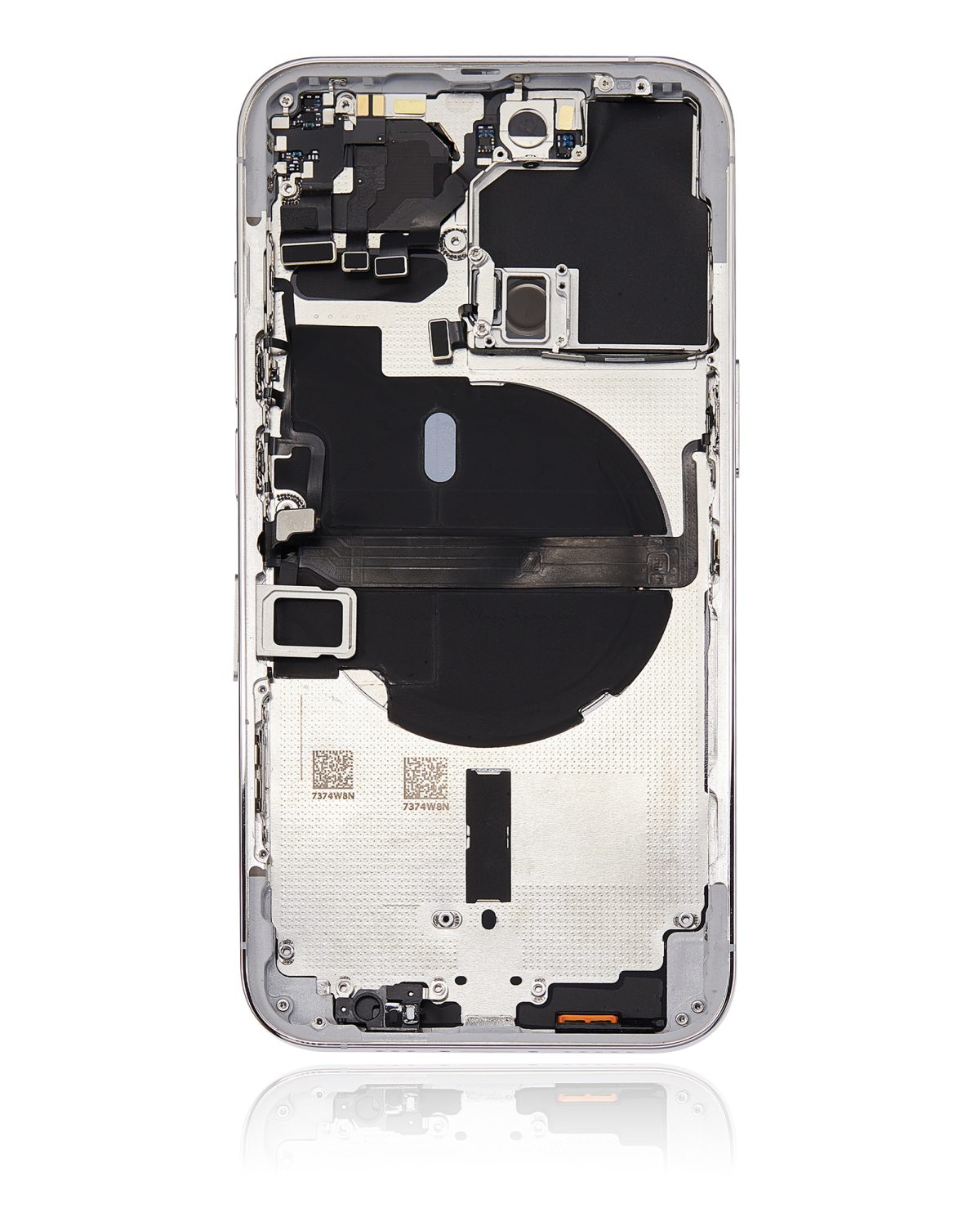 Iphone 13 Pro ile Uyumlu Küçük Bileşenler Önceden Takılmış Arka Muhafaza Logo Yok Plus Uluslararası Sürüm Gümüş ile Uyumlu - Görsel 3