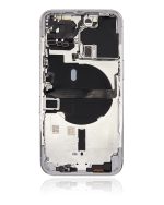Iphone 13 Pro ile Uyumlu Küçük Bileşenler Önceden Takılmış Arka Muhafaza Logo Yok Plus Uluslararası Sürüm Gümüş ile Uyumlu - Görsel 3