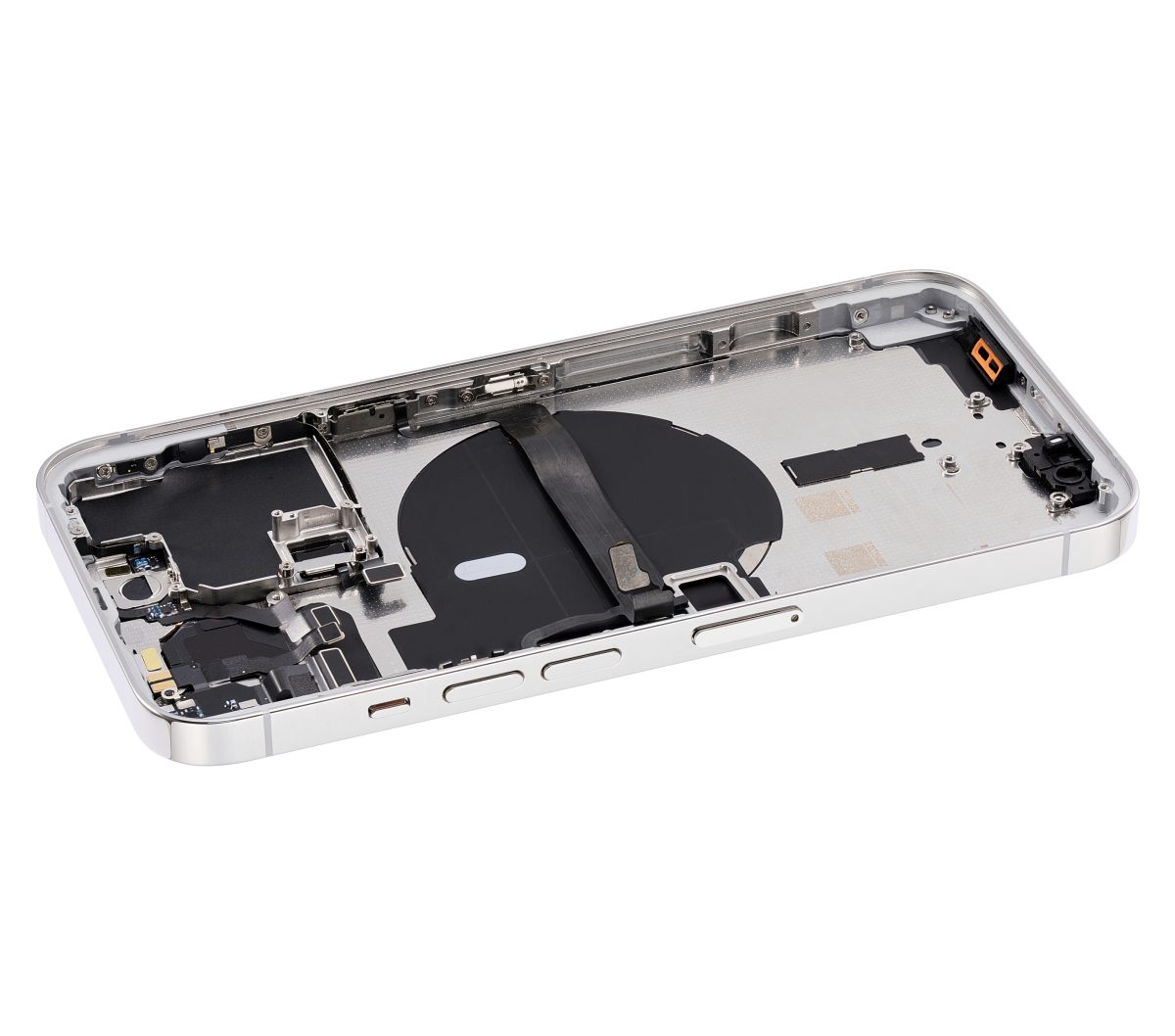 Iphone 13 Pro ile Uyumlu Küçük Bileşenler Önceden Takılmış Arka Muhafaza Logo Yok Plus Uluslararası Sürüm Gümüş ile Uyumlu - Görsel 5