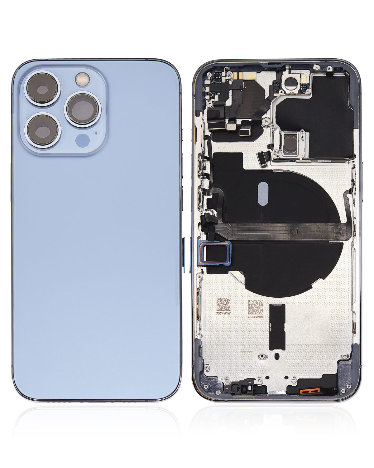 Iphone 13 Pro ile Uyumlu Küçük Bileşenler Önceden Takılmış Arka Muhafaza Logo Yok Plus Uluslararası Sürüm Sierra Mavisi ile Uyumlu - Görsel 2