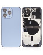 Iphone 13 Pro ile Uyumlu Küçük Bileşenler Önceden Takılmış Arka Muhafaza Logo Yok Plus Uluslararası Sürüm Sierra Mavisi ile Uyumlu - Görsel 2