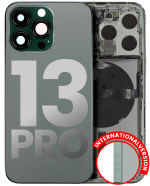 Iphone 13 Pro ile Uyumlu Küçük Bileşenler Önceden Takılmış Arka Muhafaza Uluslararası Sürüm ile Uyumlu Kullanılmış  Çekme: Sınıf C Alpine Green