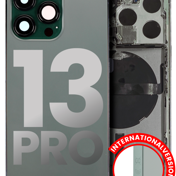 Iphone 13 Pro ile Uyumlu Küçük Bileşenler Önceden Takılmış Arka Muhafaza Uluslararası Sürüm ile Uyumlu Kullanılmış  Çekme: Sınıf C Alpine Green