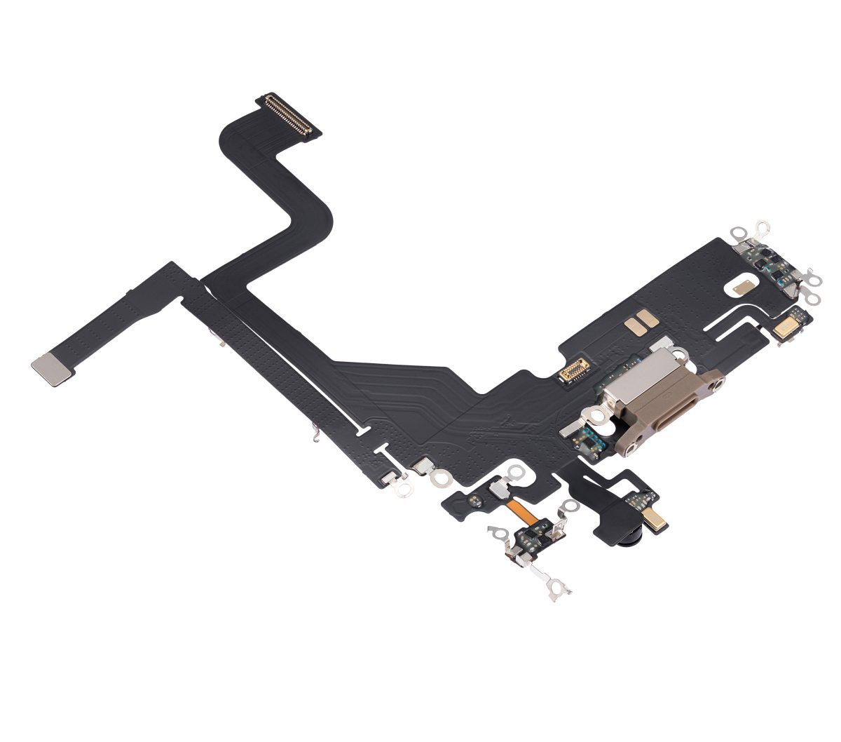 Iphone 13 Pro ile Uyumlu Şarj Portu Esnek Kablosu Aftermarket Plus Gold ile Uyumlu - Görsel 4
