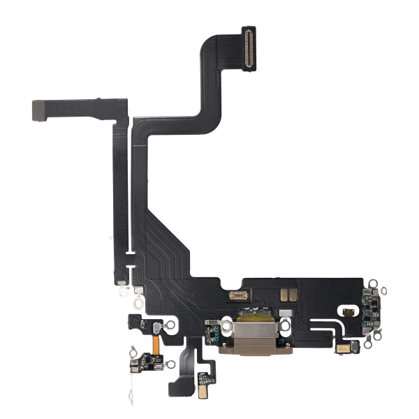 Iphone 13 Pro ile Uyumlu Şarj Portu Esnek Kablosu Aftermarket Plus Gold ile Uyumlu
