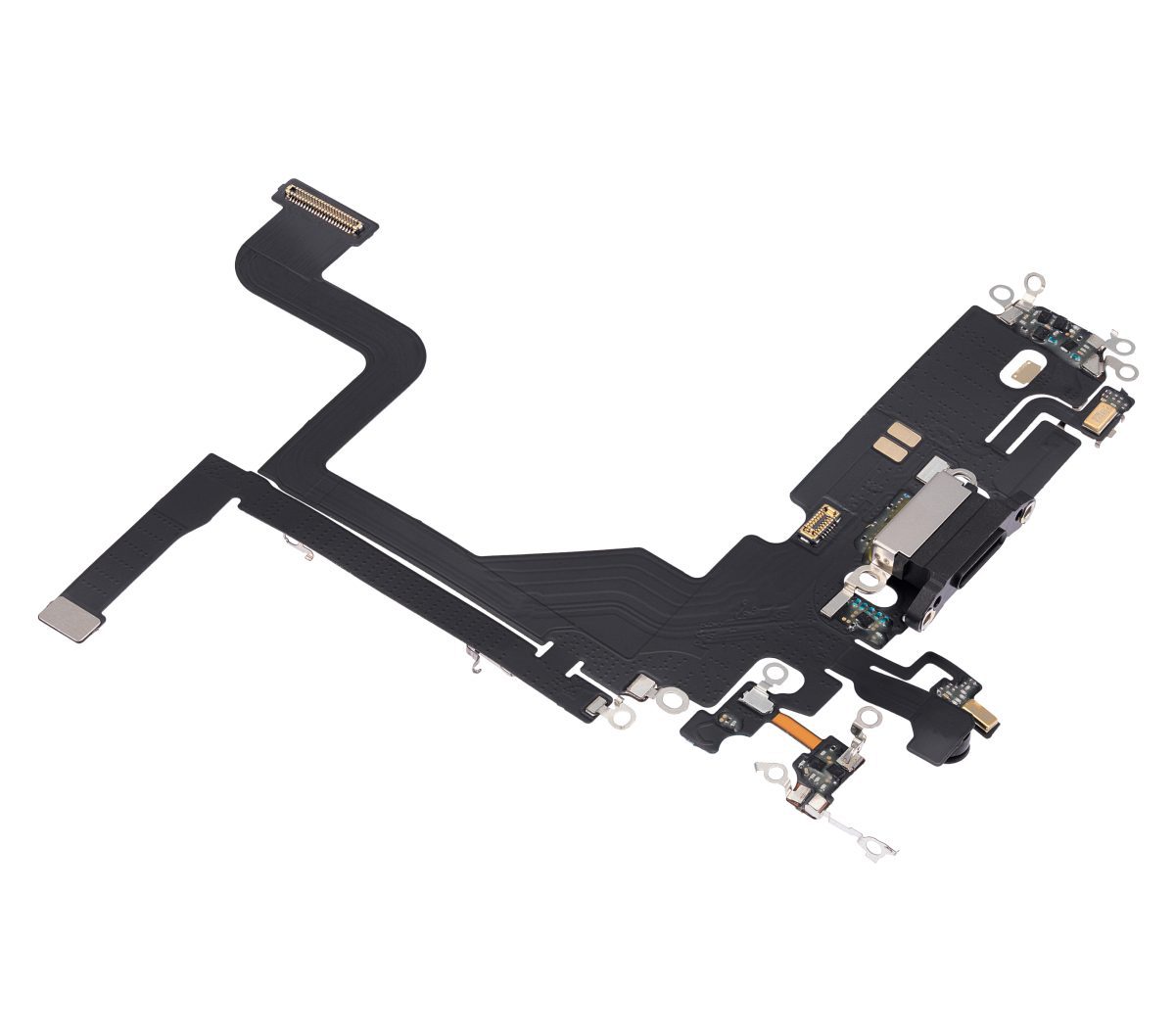 Iphone 13 Pro ile Uyumlu Şarj Portu Esnek Kablosu Aftermarket Plus Grafit ile Uyumlu - Görsel 4
