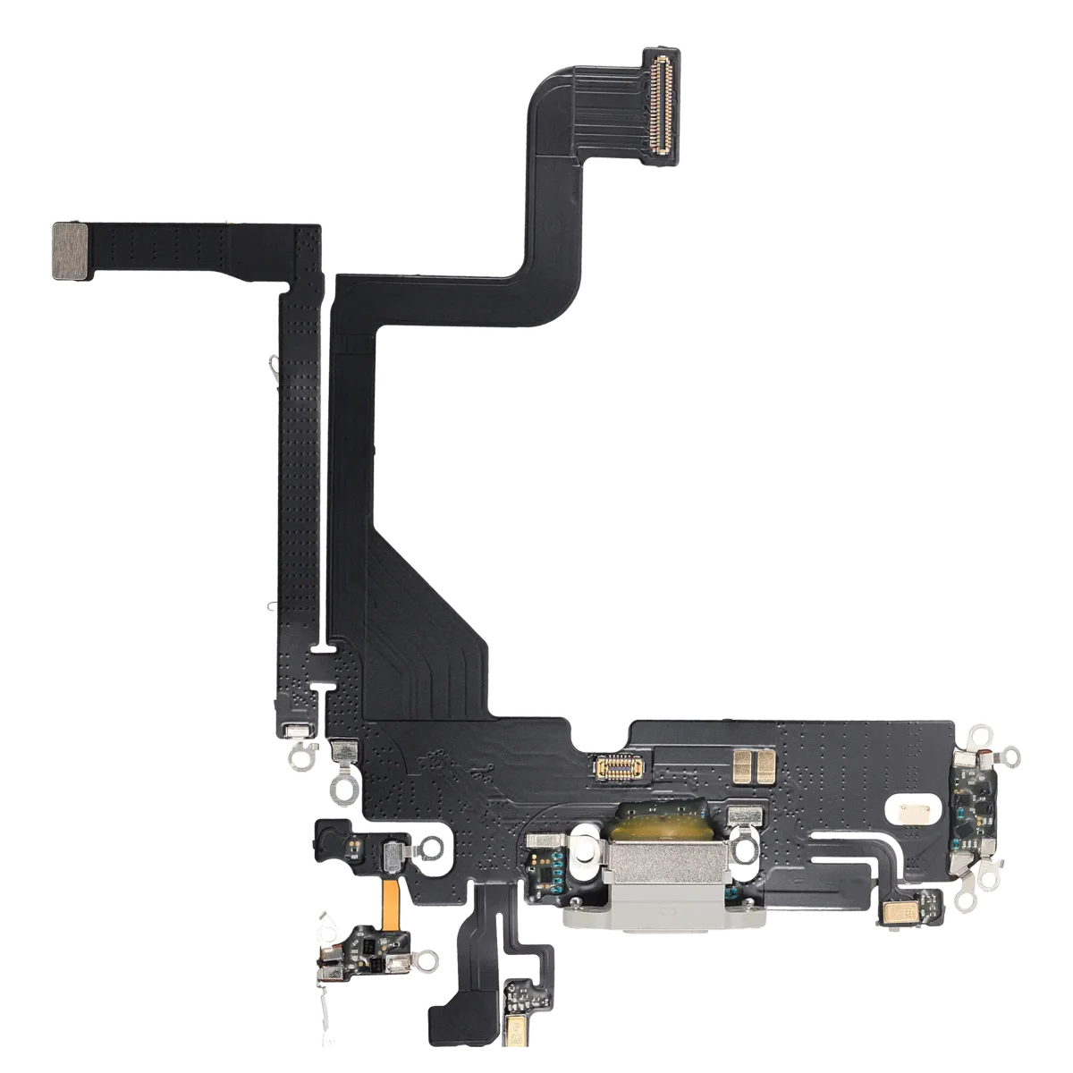 Iphone 13 Pro ile Uyumlu Şarj Portu Esnek Kablosu Aftermarket Plus Gümüş ile Uyumlu