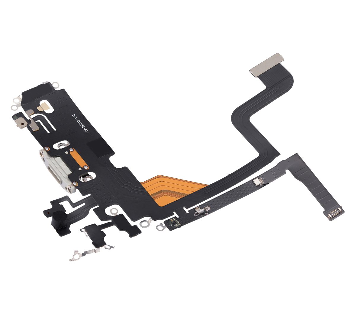 Iphone 13 Pro ile Uyumlu Şarj Portu Esnek Kablosu Aftermarket Plus Gümüş ile Uyumlu - Görsel 3