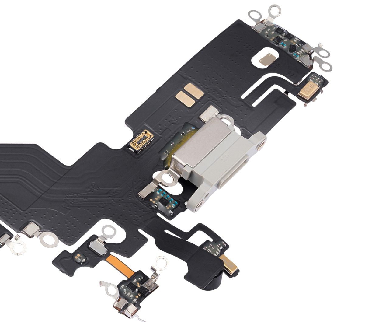 Iphone 13 Pro ile Uyumlu Şarj Portu Esnek Kablosu Aftermarket Plus Gümüş ile Uyumlu - Görsel 5
