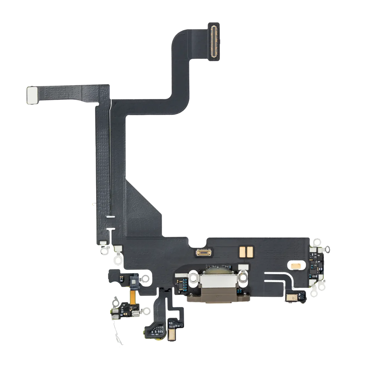 Iphone 13 Pro ile Uyumlu Şarj Portu Esnek Kablosu Premium Gold ile Uyumlu
