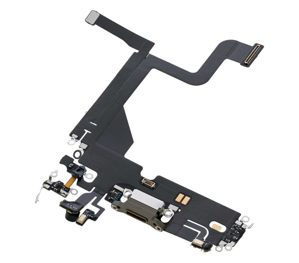Iphone 13 Pro ile Uyumlu Şarj Portu Esnek Kablosu Premium Gold ile Uyumlu - Görsel 4