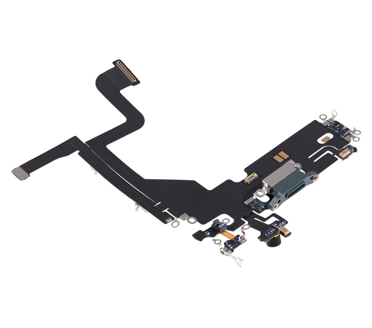 Iphone 13 Pro ile Uyumlu Şarj Portu Esnek Kablosu ile UyumluÇekme Alpine Green - Görsel 4