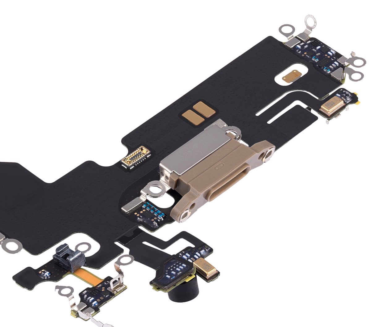 Iphone 13 Pro ile Uyumlu Şarj Portu Esnek Kablosu ile Uyumlu Çekme Gold - Görsel 5