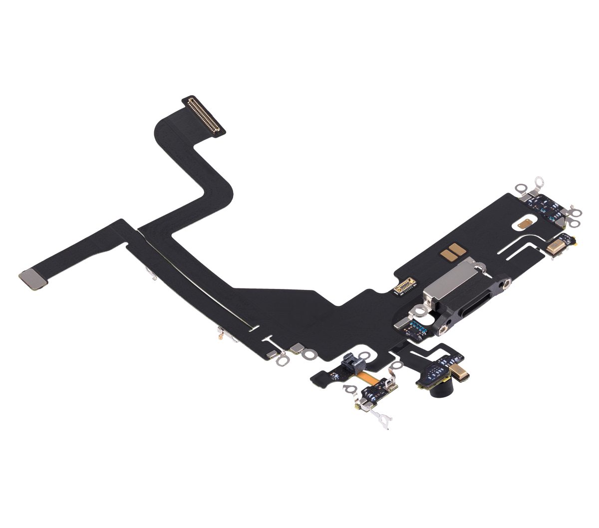 Iphone 13 Pro ile Uyumlu Şarj Portu Esnek Kablosu ile UyumluÇekme Grafit - Görsel 4