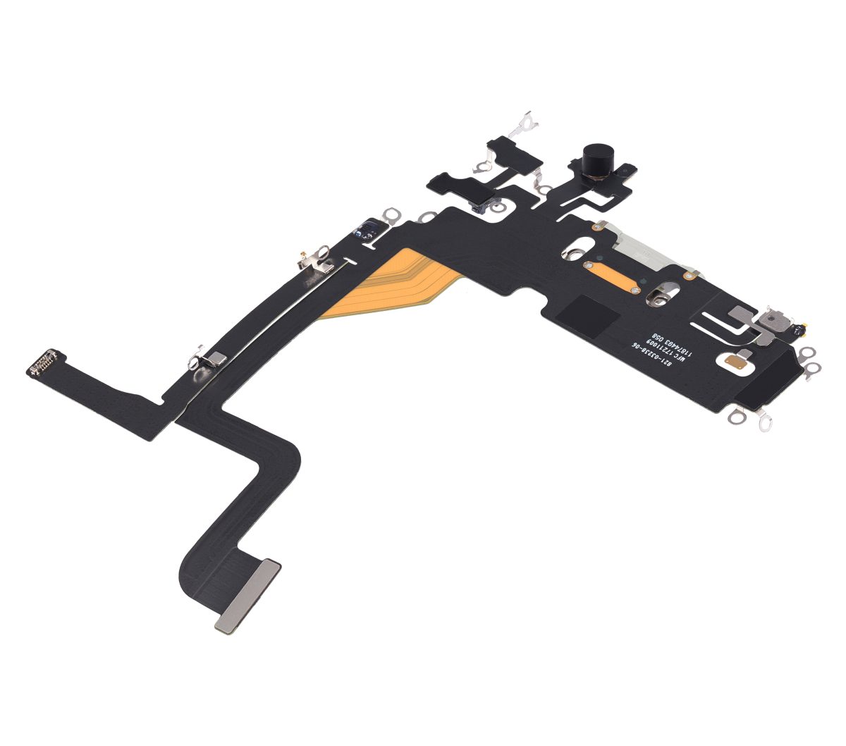 Iphone 13 Pro ile Uyumlu Şarj Portu Esnek Kablosu ile Uyumlu  Çekme Gümüş - Görsel 3