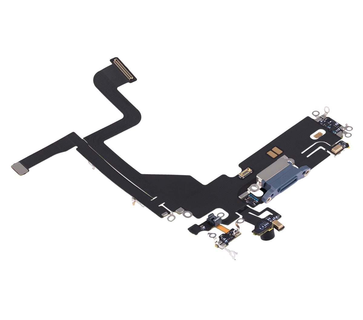 Iphone 13 Pro ile Uyumlu Şarj Portu Esnek Kablosu ile Uyumlu Çekme Sierra Mavisi - Görsel 4