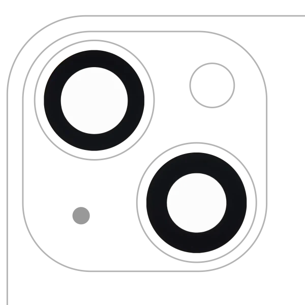 Iphone 13 ile Uyumlu Arka Kamera Servis Paket Orjinal Ürün Lensi Sadece Cam Yapışkanlı / 13 Mini 2 Parça Set  Gerçek Safir / Premium