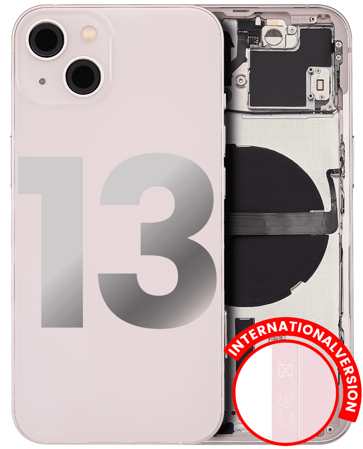 Iphone 13 ile Uyumlu Kasa Bileşenler Önceden Takılmış ile Uyumlu Kasa Uluslararası Sürüm Kasa Rose