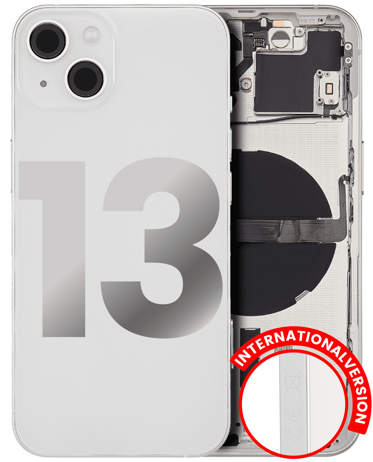 Iphone 13 ile Uyumlu Kasa Bileşenler Önceden Takılmış ile Uyumlu Kasa Uluslararası Sürüm  Starlight
