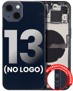 Iphone 13 ile Uyumlu Küçük Bileşenler Önceden Takılmış Arka Muhafaza Logo Yok Plus Uluslararası Sürüm Gece ​​Yarısı ile Uyumlu