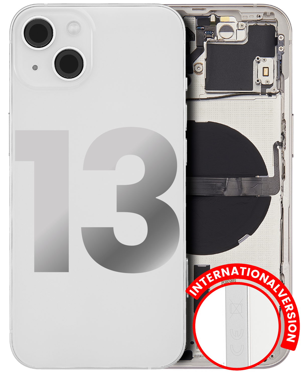 Iphone 13 ile Uyumlu Küçük Bileşenler Önceden Takılmış Arka Muhafaza ile Uyumlu Uluslararası Sürüm Kullanılmış  Çekme: Sınıf A Starlight - Görsel 5
