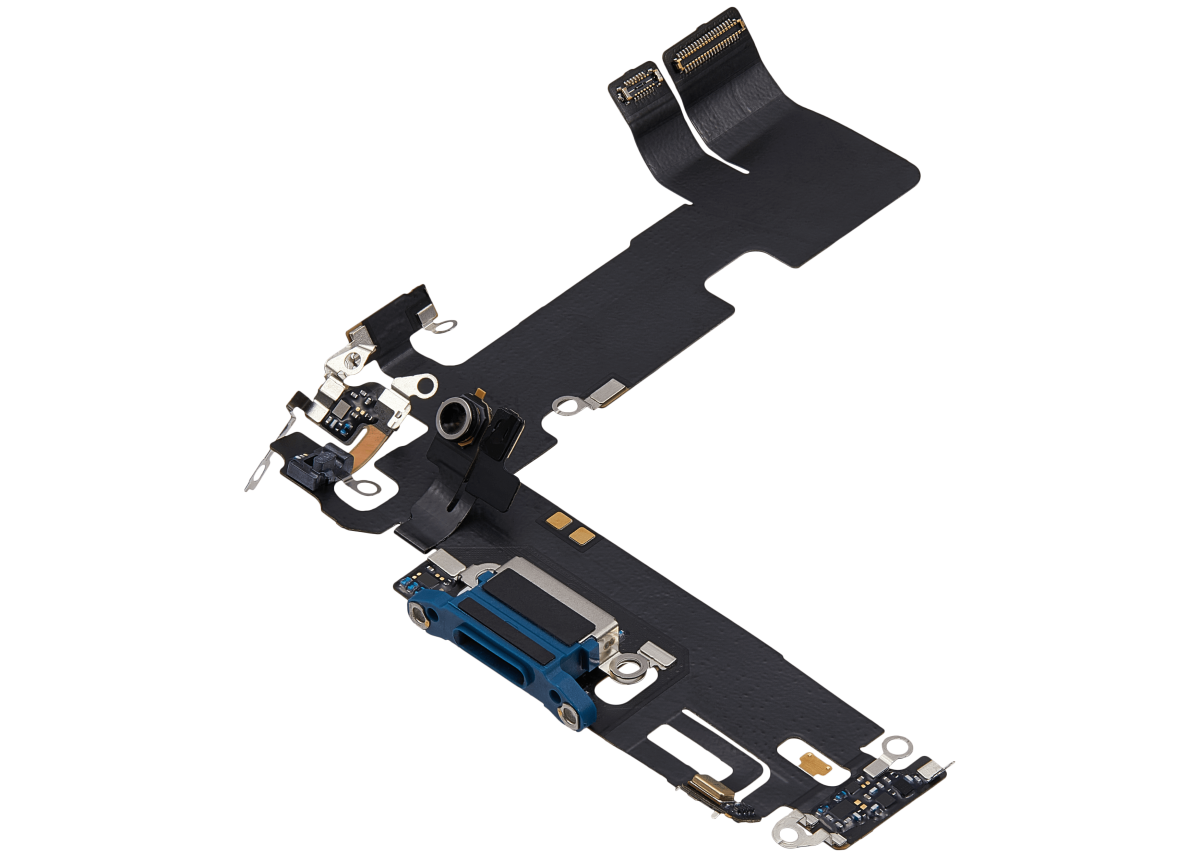Iphone 13 ile Uyumlu Şarj Portu Esnek Kablosu ile Uyumlu Kullanılmış  Çekme Mavi - Görsel 3