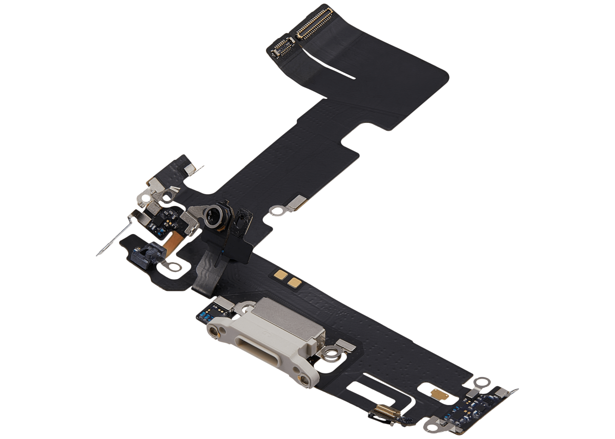 Iphone 13 ile Uyumlu Şarj Portu Esnek Kablosu ile Uyumlu Kullanılmış  Çekme Starlight - Görsel 3