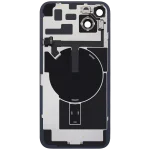 Iphone 14 Plus ile Uyumlu Arka Cam Çelik Plakalı Kablosuz NFC Şarj MagSafe Mıknatıs ve El Feneri Esnek ile Uyumlu Full Gece ​​Yarısı - Görsel 4
