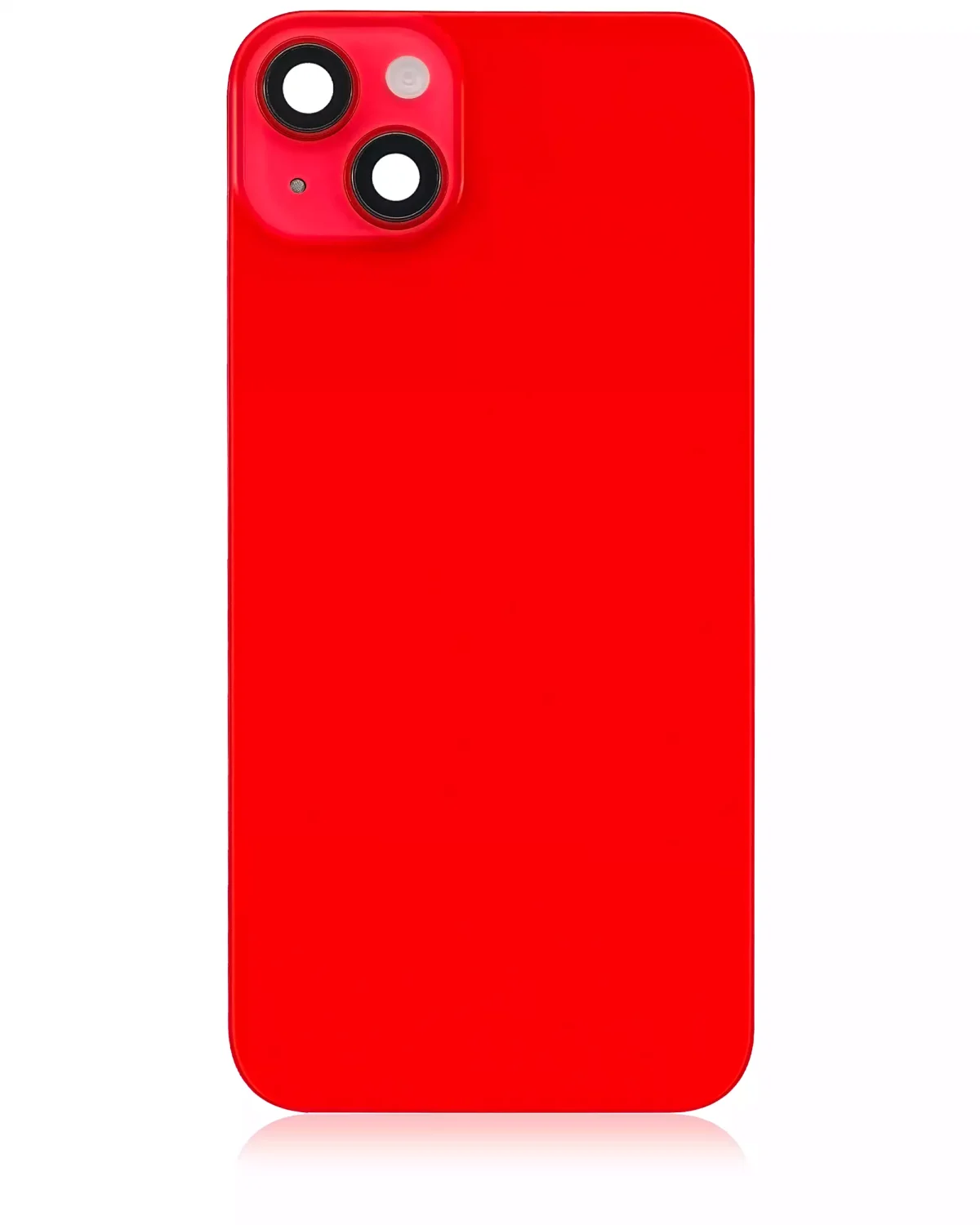 Iphone 14 Plus ile Uyumlu Arka Cam Çelik Plakalı Kablosuz NFC Şarj MagSafe Mıknatıs ve El Feneri Esnek ile Uyumlu Full  Kırmızı - Görsel 2