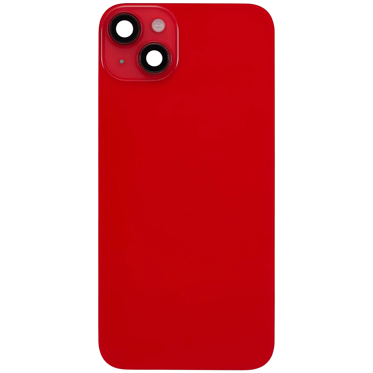 Iphone 14 Plus ile Uyumlu Arka Cam Çelik Plakalı Kablosuz NFC Şarj MagSafe Mıknatıs ve El Feneri Esnek ile Uyumlu Full Kırmızı - Görsel 3