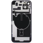 Iphone 14 Plus ile Uyumlu Arka Cam Çelik Plakalı Kablosuz NFC Şarj MagSafe Mıknatıs ve El Feneri Esnek ile Uyumlu Full Kırmızı - Görsel 4